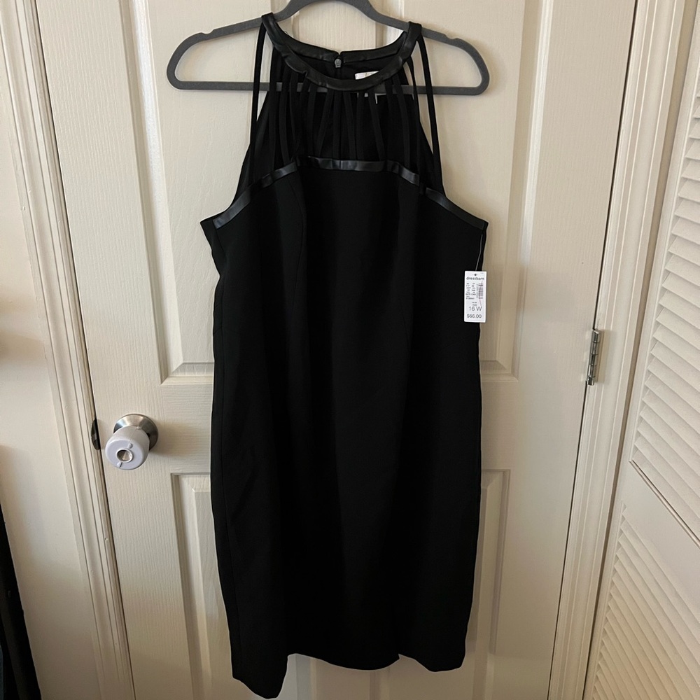 Ashley Graham for dressbarn Black Halter Style Dress